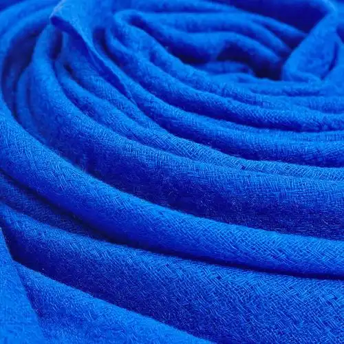 上海故事羊绒围巾女冬季纯色披肩围脖加厚新款 宝蓝色