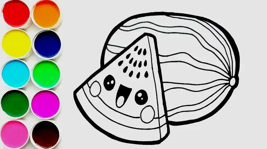 西瓜简笔画怎么画