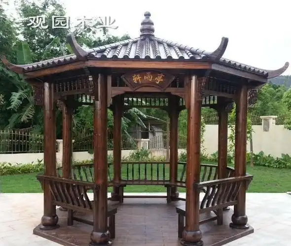 防腐木凉亭八角亭双层凉亭