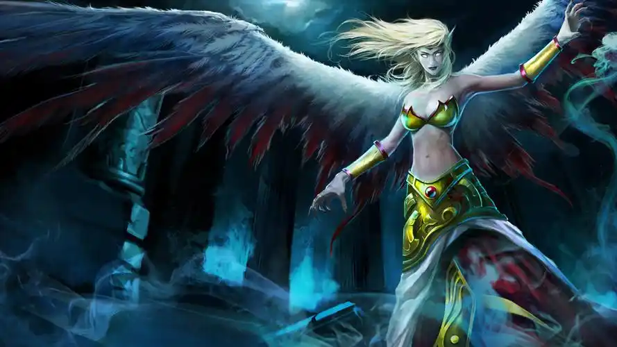 lol英雄联盟堕落天使莫甘娜皮肤电脑壁纸