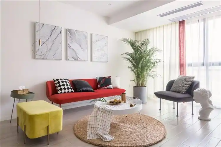 静安区大华阳城花园70平北欧风格两室一厅装修效果图