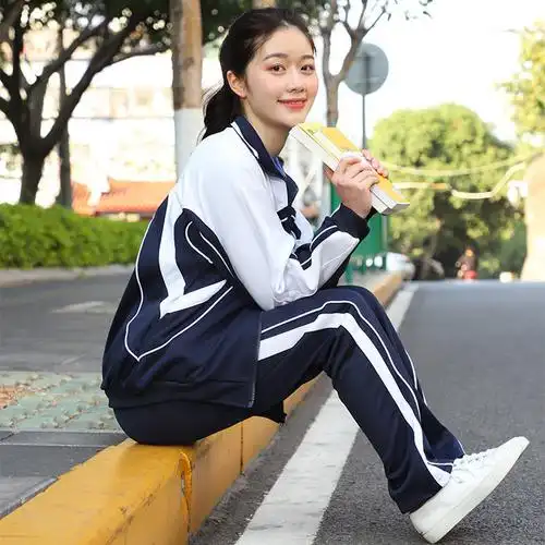 深圳校服中学夏季速干薄款套装男女统一高中短袖短长裤初中生跨境