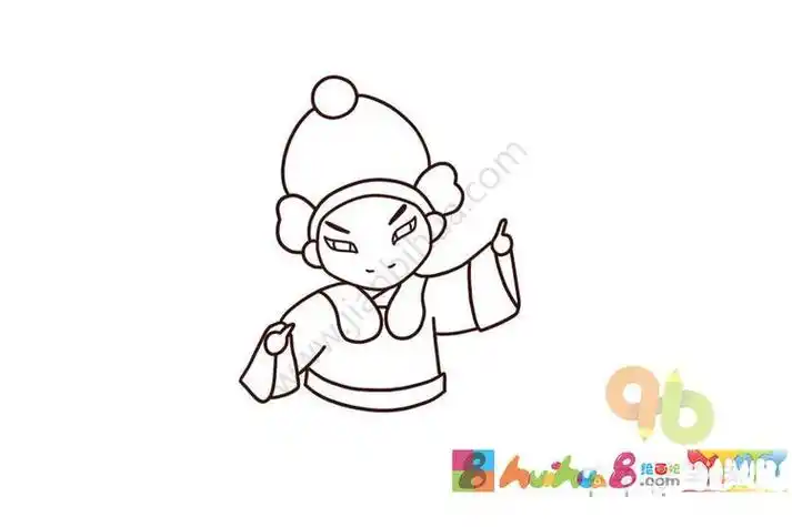 卡通动漫京剧人物简笔画