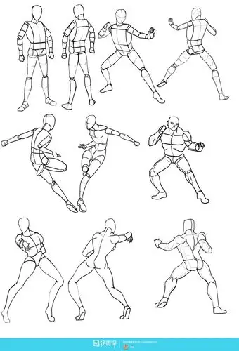 游戏原画设计培训课程之男性人体体块概括训练