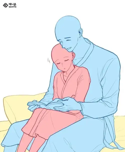 绘画素材狗粮来袭齁甜的情侣cp日常动作大全