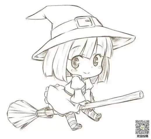 漫画简笔画人物女孩q版步骤