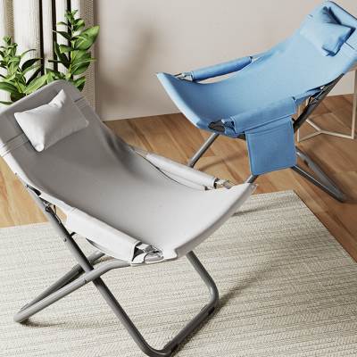 躺椅午休折叠椅夏天办公室靠背午睡椅子户外便携懒人沙发沙滩靠椅