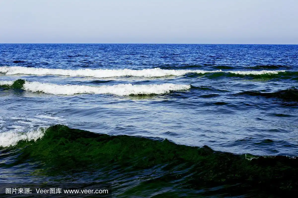 美丽的蓝色浪花