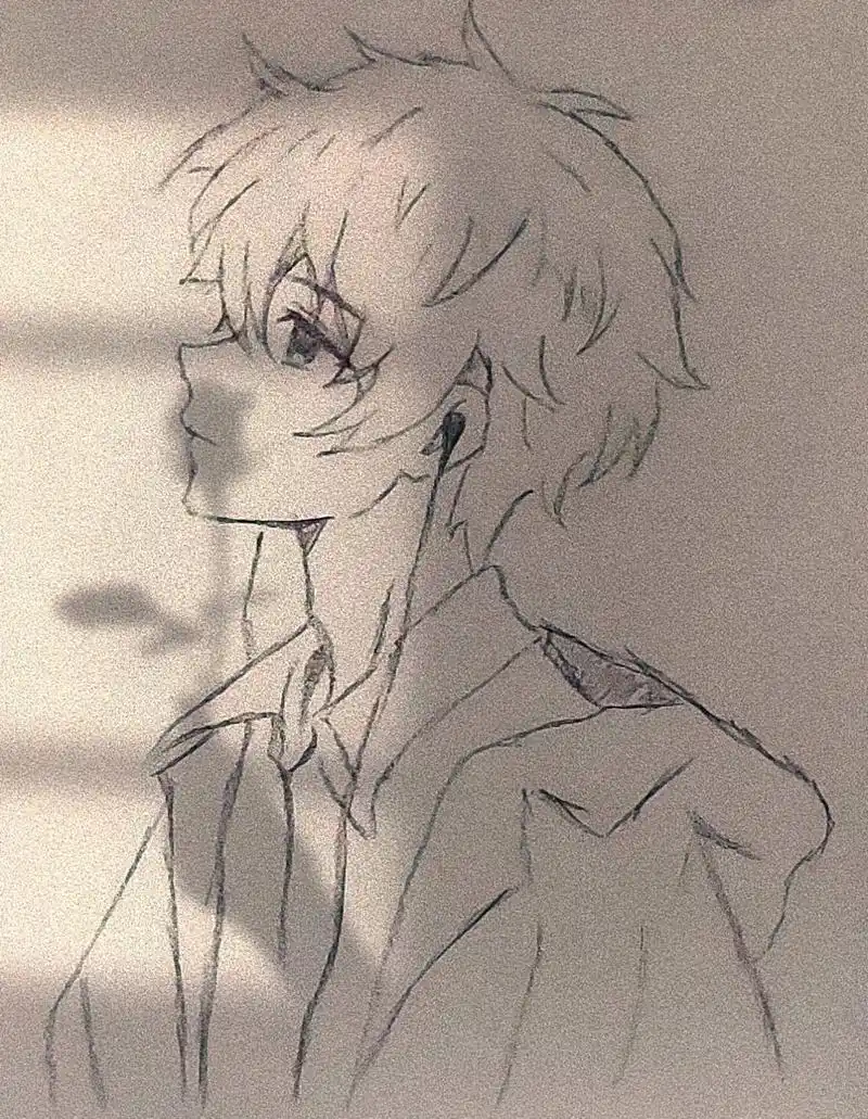 侧脸男生 忧郁的男孩