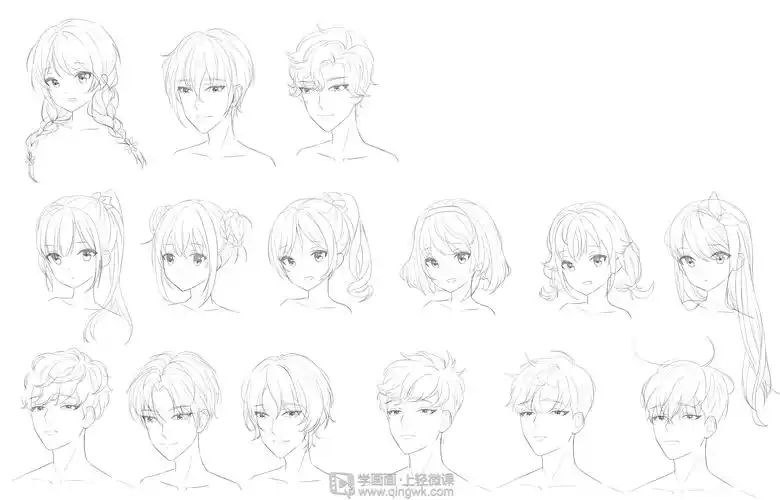 作业:从零开始学动漫之动漫人物头发的画法与训练技巧 - 诉恒