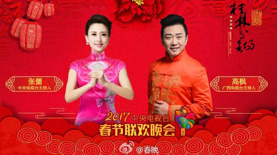 2017央视春晚13位主持人携手拜年组图