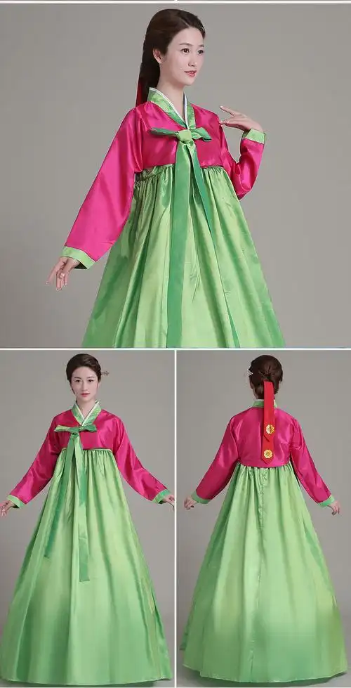 韩国传统大长今表演女韩服古装朝鲜族舞蹈演出服改良舞台民族服装