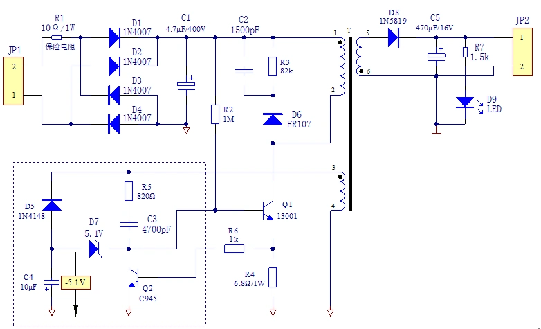 为什么小功率自激式电源都用13001做开关管,不容易烧坏吗?