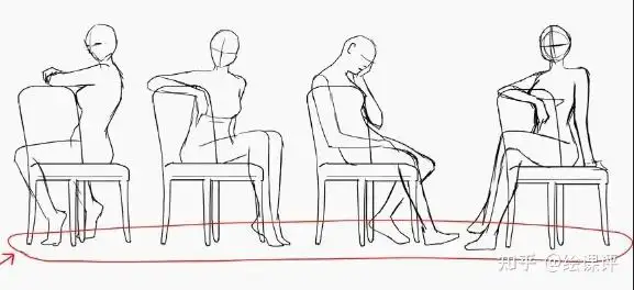 【板绘教程】人物坐姿怎么画,人物坐姿画法 - 知乎