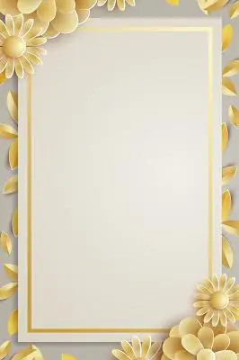 金色花瓣边框2020新年元旦节日海报背景