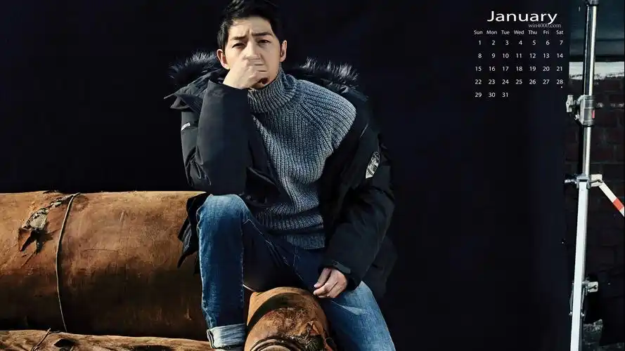 2017年1月宋仲基时尚写真日历壁纸