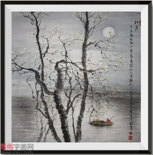 国内山水画名家张旒军的作品,古风古韵 清新淡雅