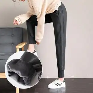 加绒裤子女外穿萝卜裤