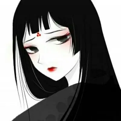 黑暗系动漫头像 黑暗系列少女丧图片