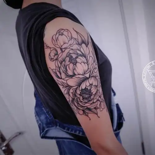 大臂花_纹身图案手稿图片_沈阳青龙堂的纹身作品集