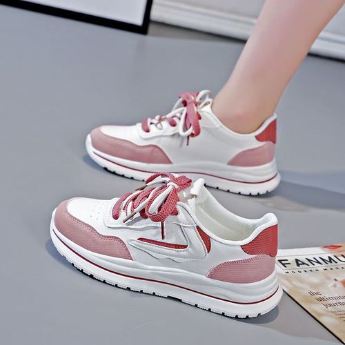 书兜学生运动鞋女初中生大脚大码41一43春秋宽脚肥脚软底阿甘跑步小白