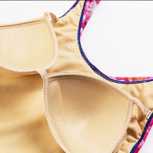 内衣 泳衣 三奇 三奇游泳衣女士连体三角小平角显瘦遮肚 保守温泉泳装