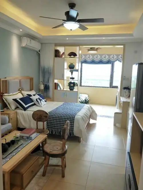 a2户型 1房1厅1厨1卫 建面35.89㎡样板间:开间