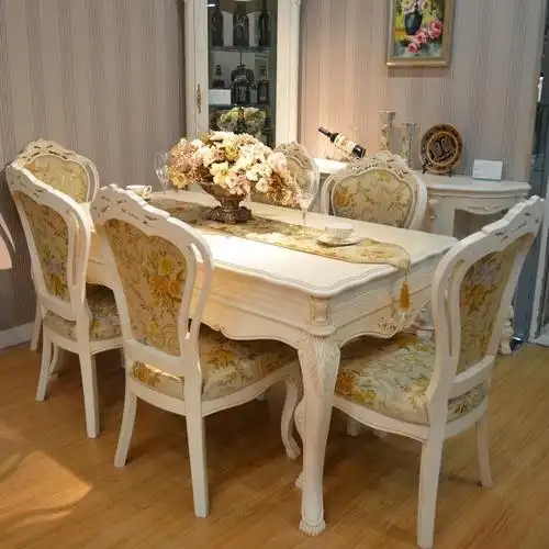 欧式实木餐桌