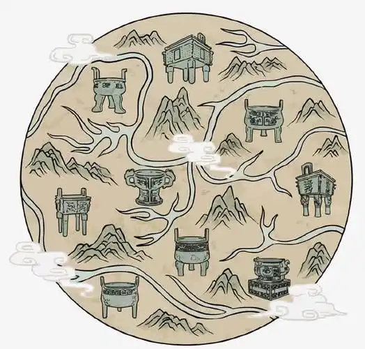 矢量古代地图素材免费下载_觅元素