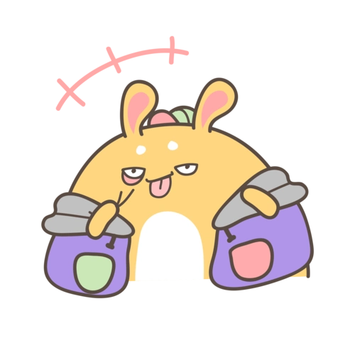 卡通手绘可爱萌萌哒兔子做鬼脸