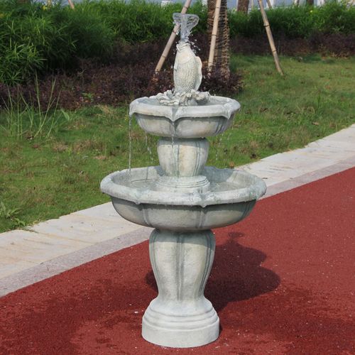 欧式花园流水喷泉庭院阳台景观水景假山鱼池喷水池造景装饰品摆件