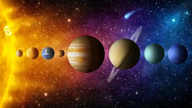 2000年5月20月,七星连珠,除星和海王星外,太阳系中剩余的七大行星