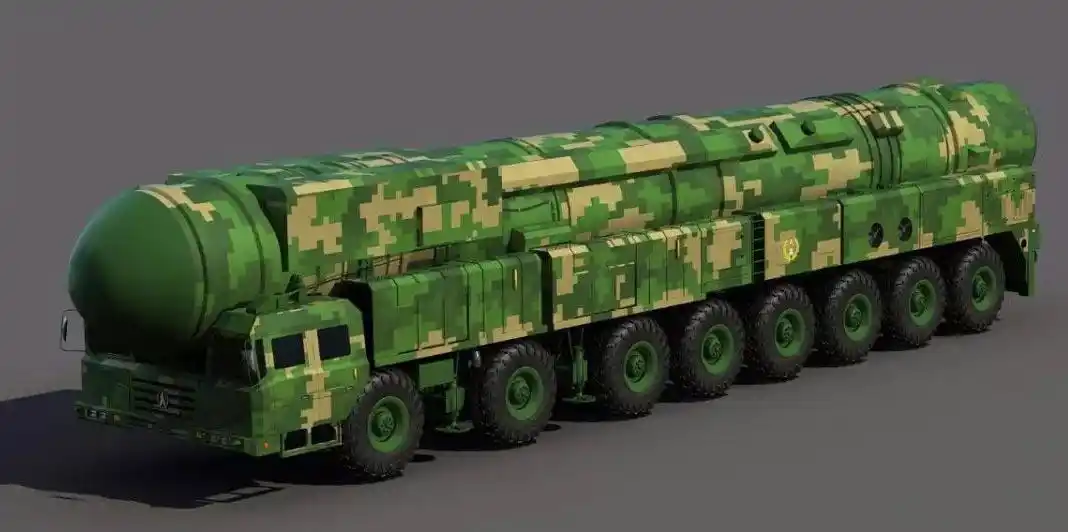 "(east pendulum)报道的中国东风-41公路机动弹道导弹发射车效果图