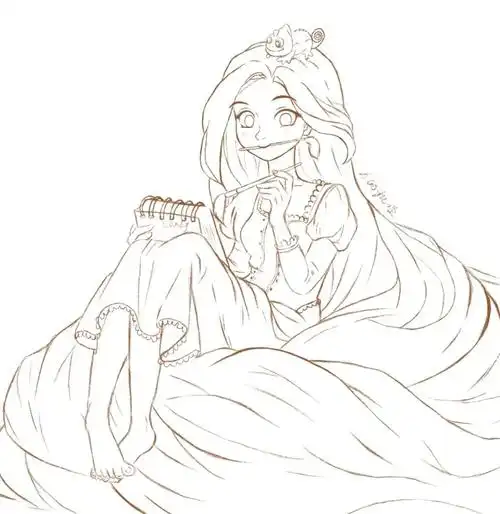 长发公主#手绘_手绘_长发公主怎么样_临摹_插画_绘画_手绘临摹_兴趣