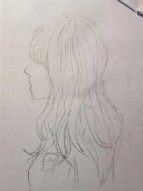 本来是一个半侧身,凭想象把后面的画出来了.初学者.