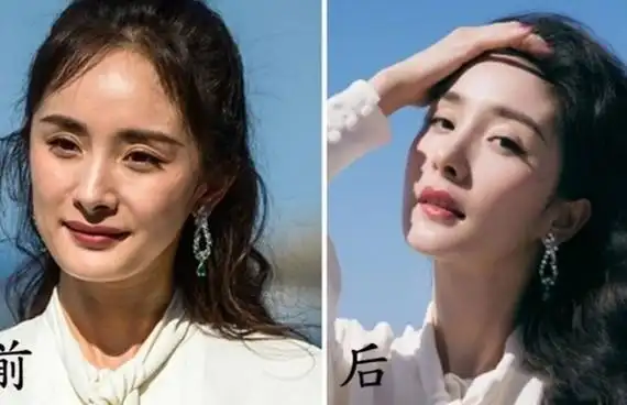 杨幂修图前后:所以,别拿明星的精修图出来说事了!