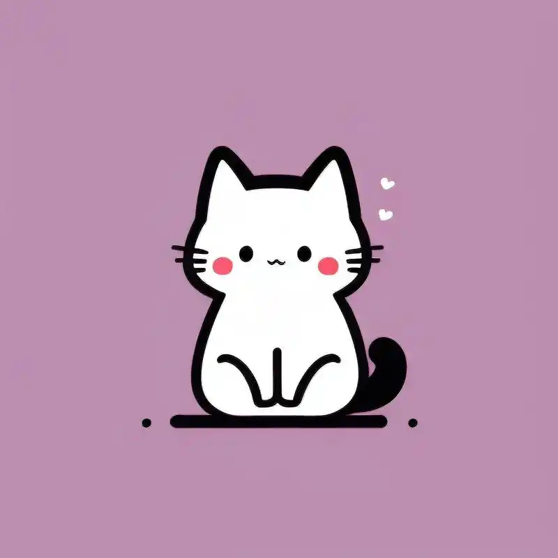 简洁的线条勾勒出猫咪的灵动与优雅,每一个细节都透露着高级感.