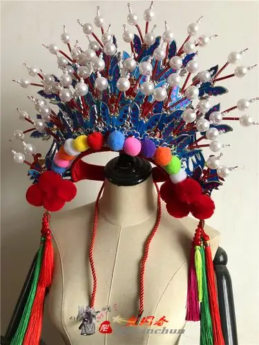 凤冠新娘凤冠霞帔蝴蝶冠国潮头头饰影楼主题发饰新娘头饰