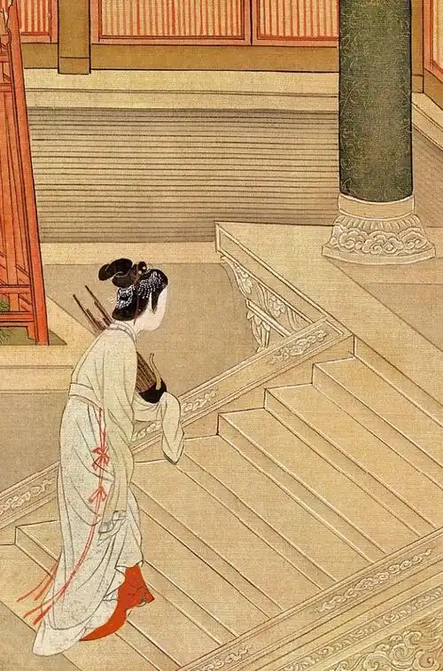 《汉宫春晓图》局部 明代 仇英写完这些,归有光收起笔墨,将文章题为