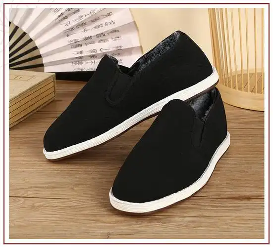 民国老美华老北京布鞋男休闲千层底黑中老年透气防臭布底老式怀旧