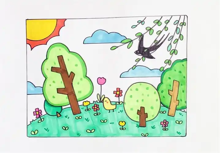 春天的图片景色画