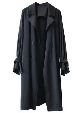 韩版风衣女中长款宽松