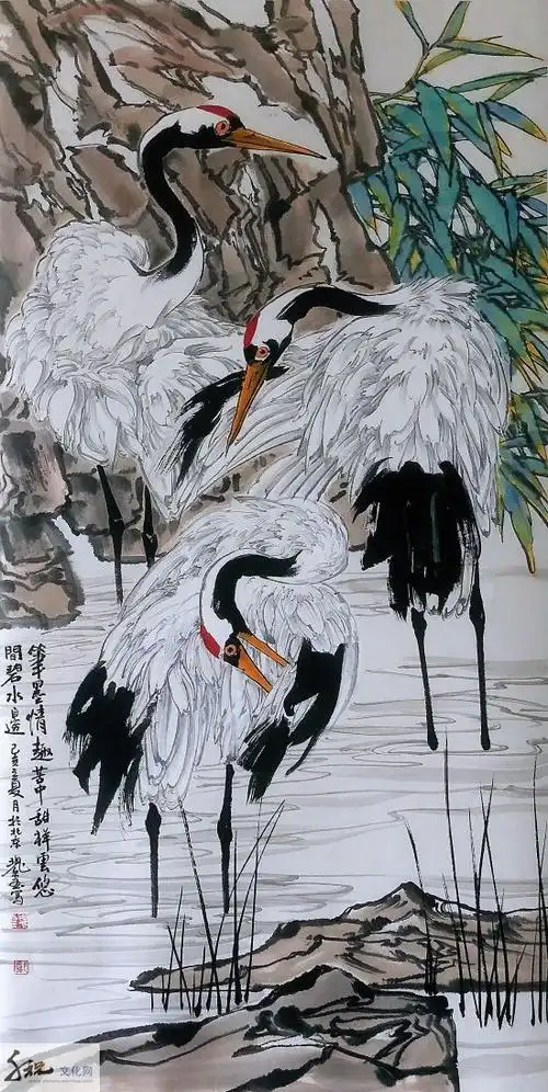 画家郑瑰玺作品   136x68cm