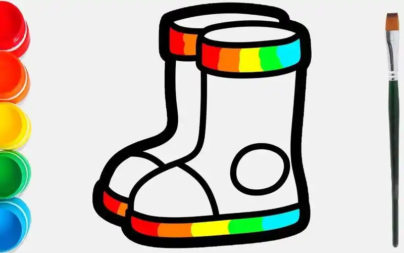 和我一起学画画,今天我们来画一双靴子!