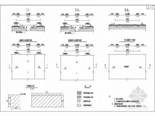 中央分隔带开口设置在平面交叉位置,路面结构与行车道路面相同,施工时