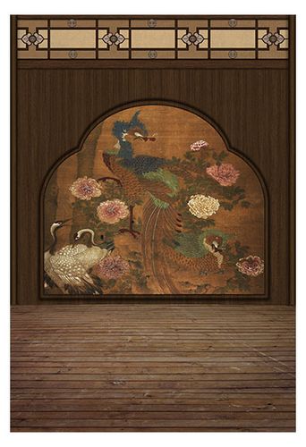 古装汉服婚服拍照背景纸凤凰写真背景墙影楼古风汉服写真背景布