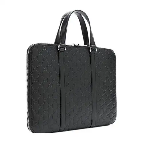 gucci/古驰 男士黑色牛皮革公文包手提包495451 g