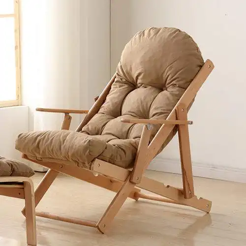 实木躺椅阳台摇椅逍遥椅懒人沙发成人北欧折叠椅午睡午休老人躺椅