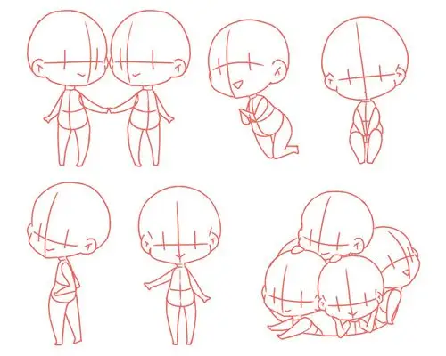 教你如何画好漫画教程 - q版小人的姿势参考