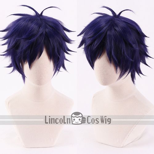 lincoln 偶像梦幻祭2 伏见弓弦 cos假发 蓝紫色短发